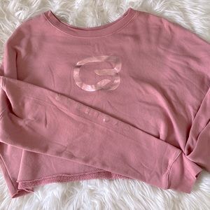 Blush pink crop Cyclebar sweater!